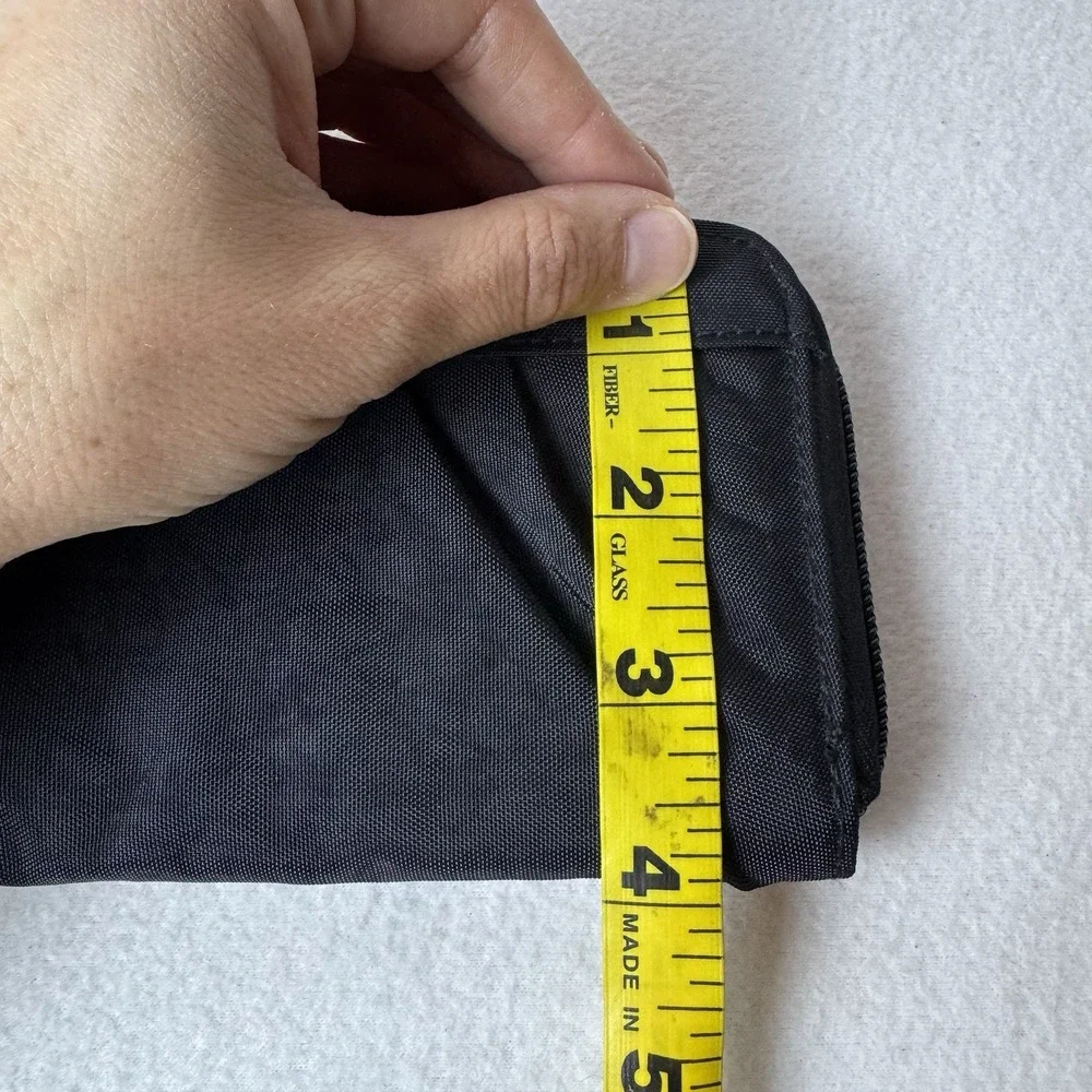 Travelon RFID Blocking Zip Around Nylon Wallet Black Card Slots Coin Pocket ID